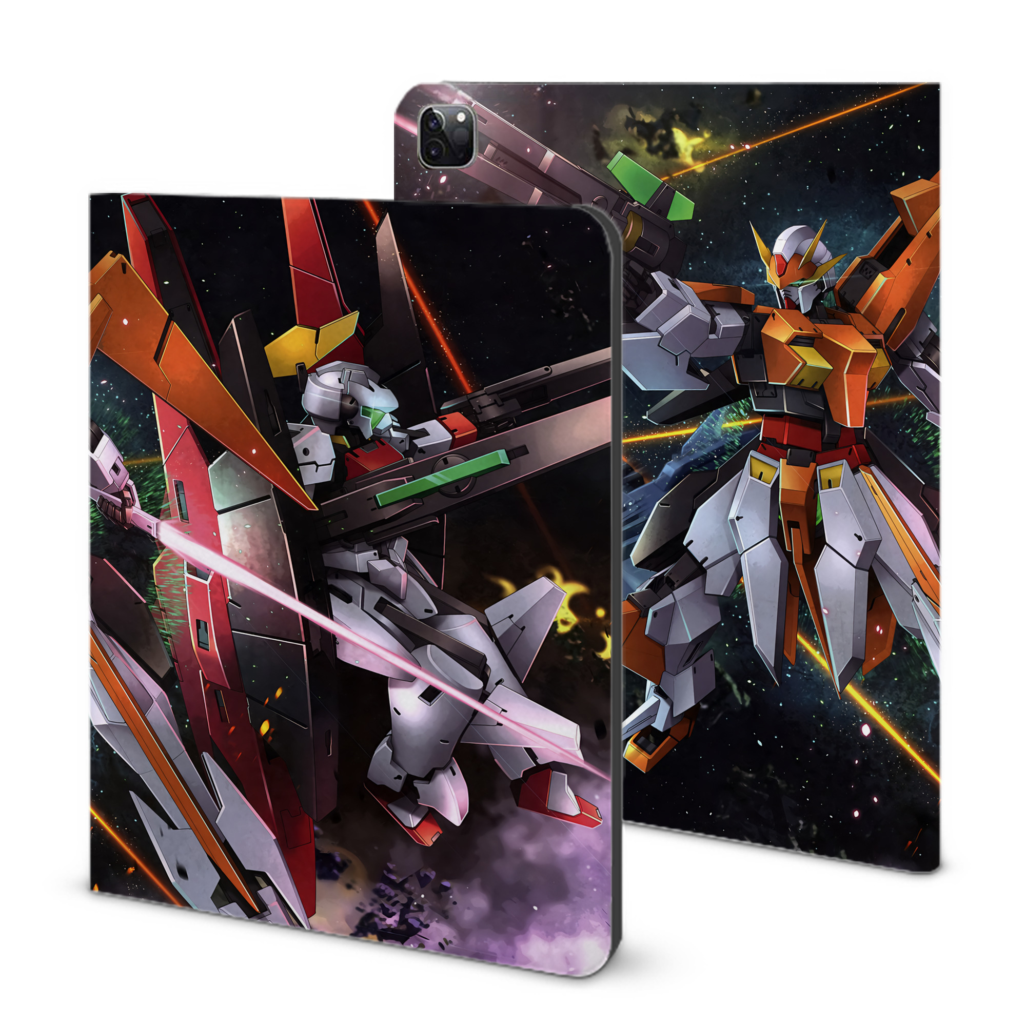 （画像用） 機動戦士ガンダム Mobile Suit Gundam IPad ケース ブック型 PUレザー TPU 耐衝撃 軽量 薄型 ペン収納なし 全面保護 IPad 各モデル対応